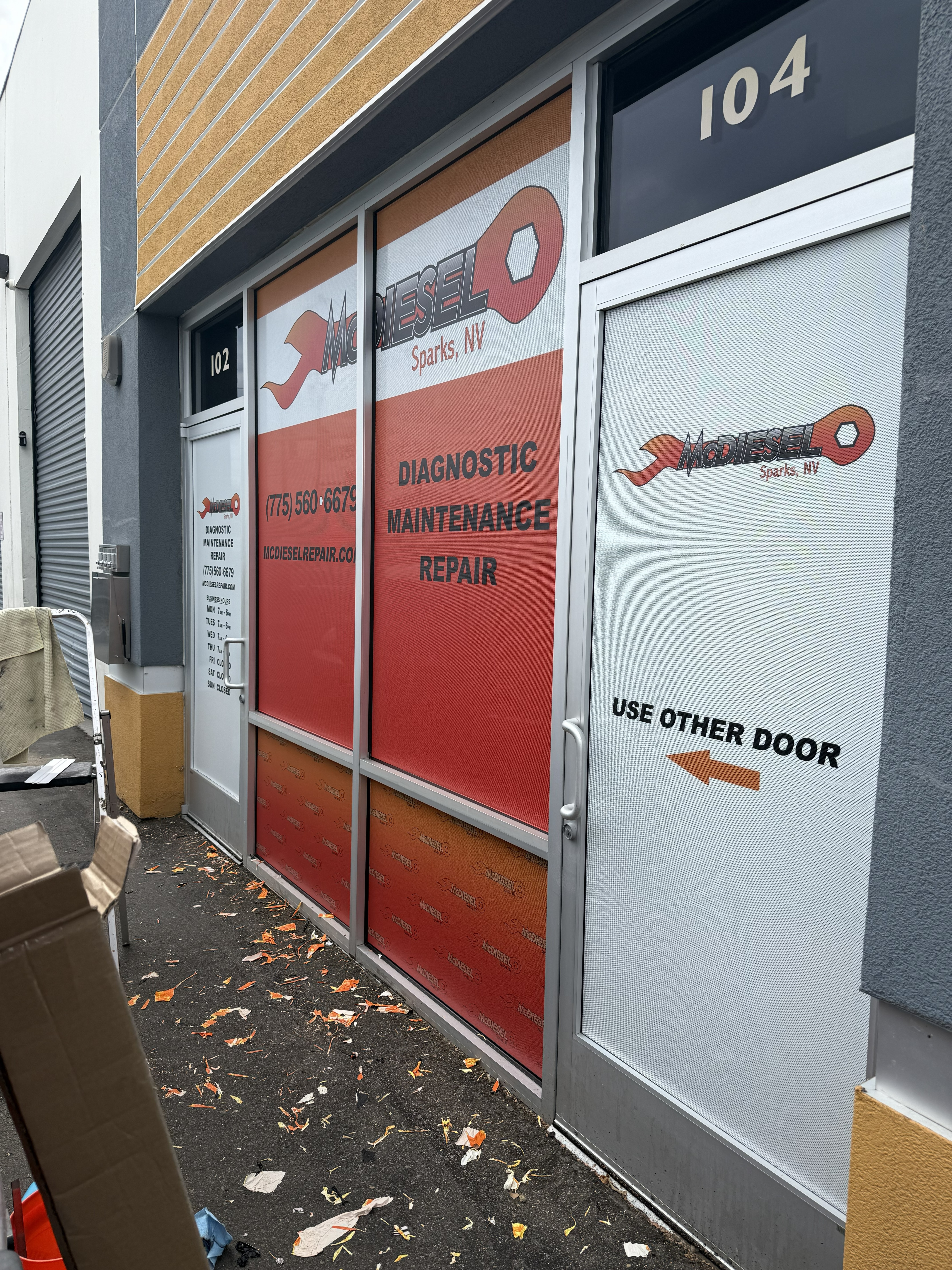 Window vinyl installation